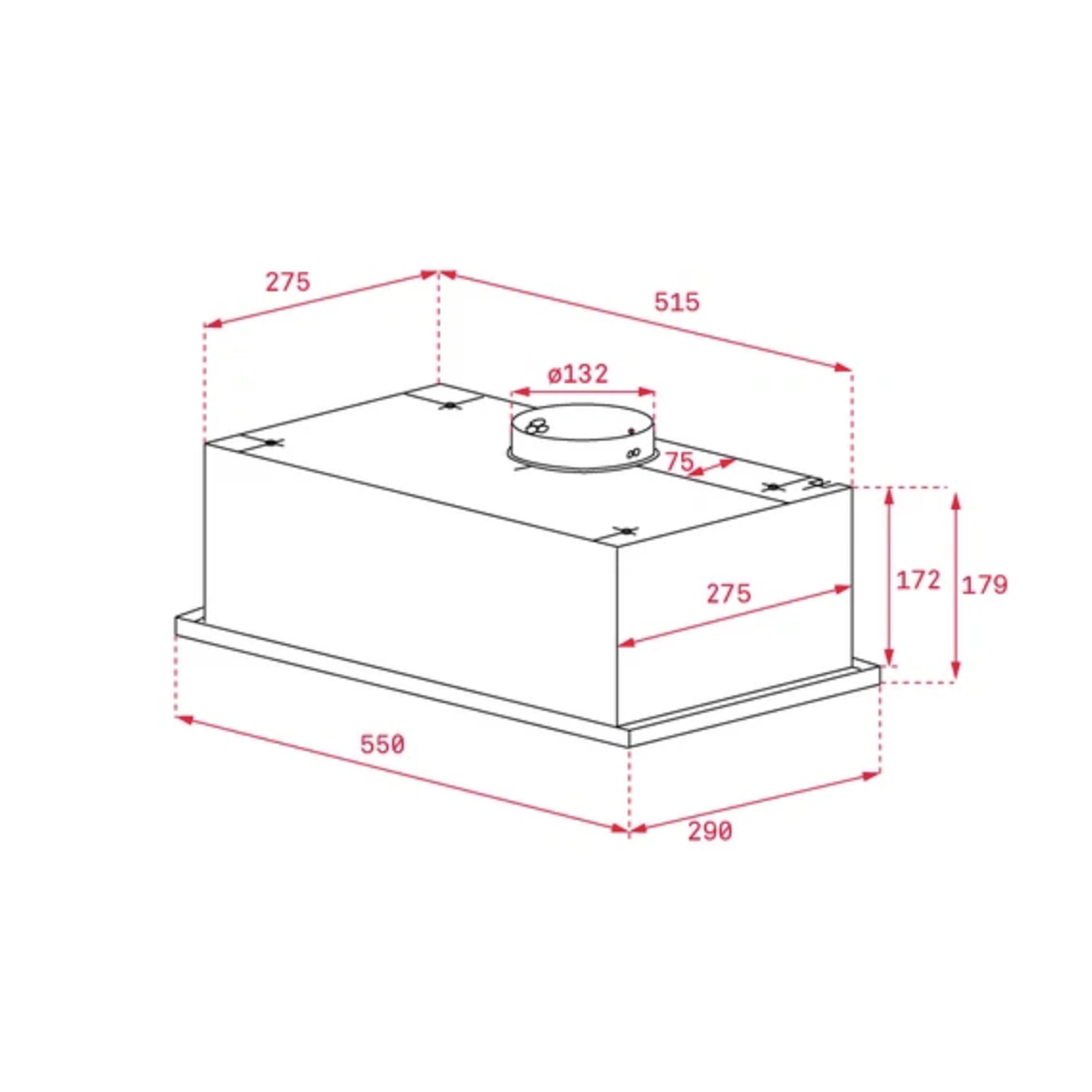 CNL 5515 Campana de integración techo Acero inoxidable TEKA 2