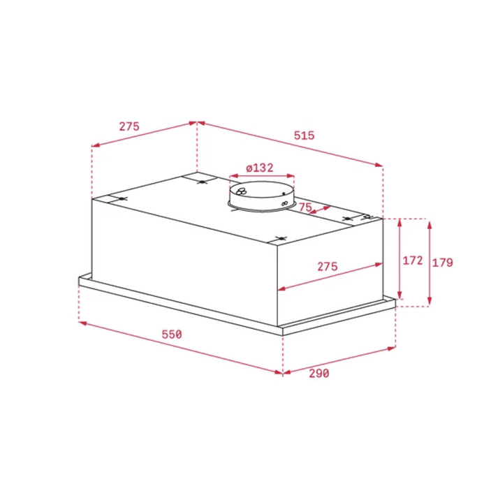 CNL 5515 Campana de integración techo Acero inoxidable TEKA 2
