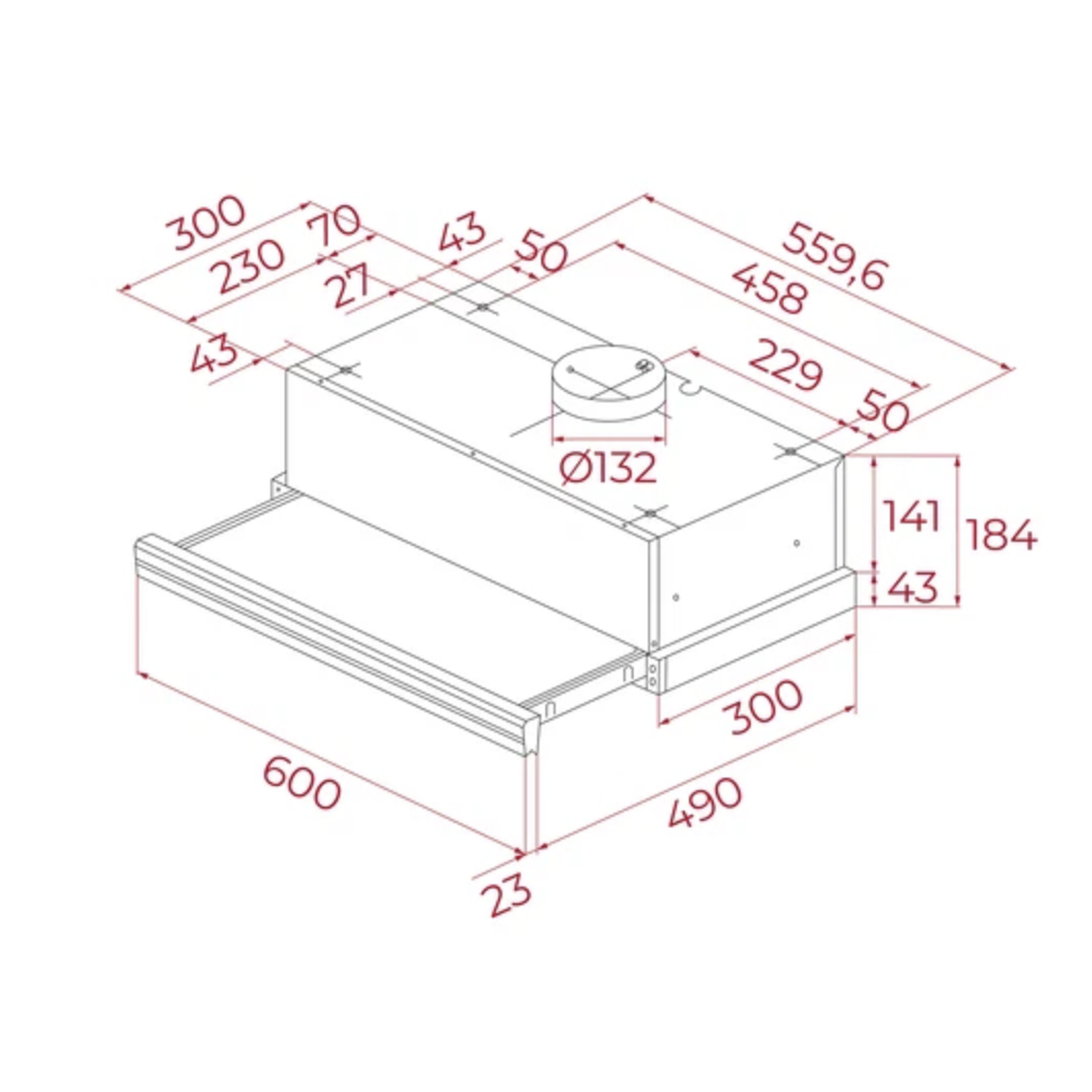 CNL 6400.2 IX Campana extensible 60 cm Acero inoxidable TEKA 2