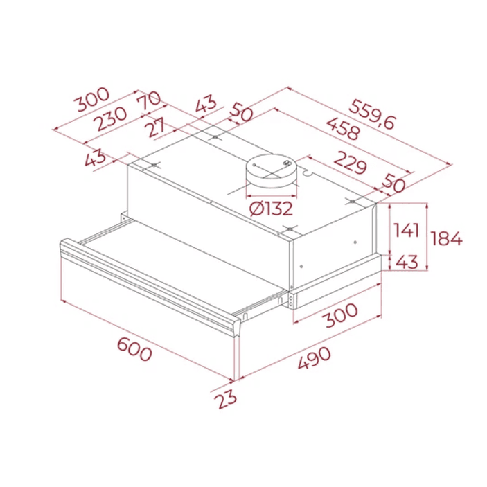 CNL 6400.2 IX Campana extensible 60 cm Acero inoxidable TEKA 2