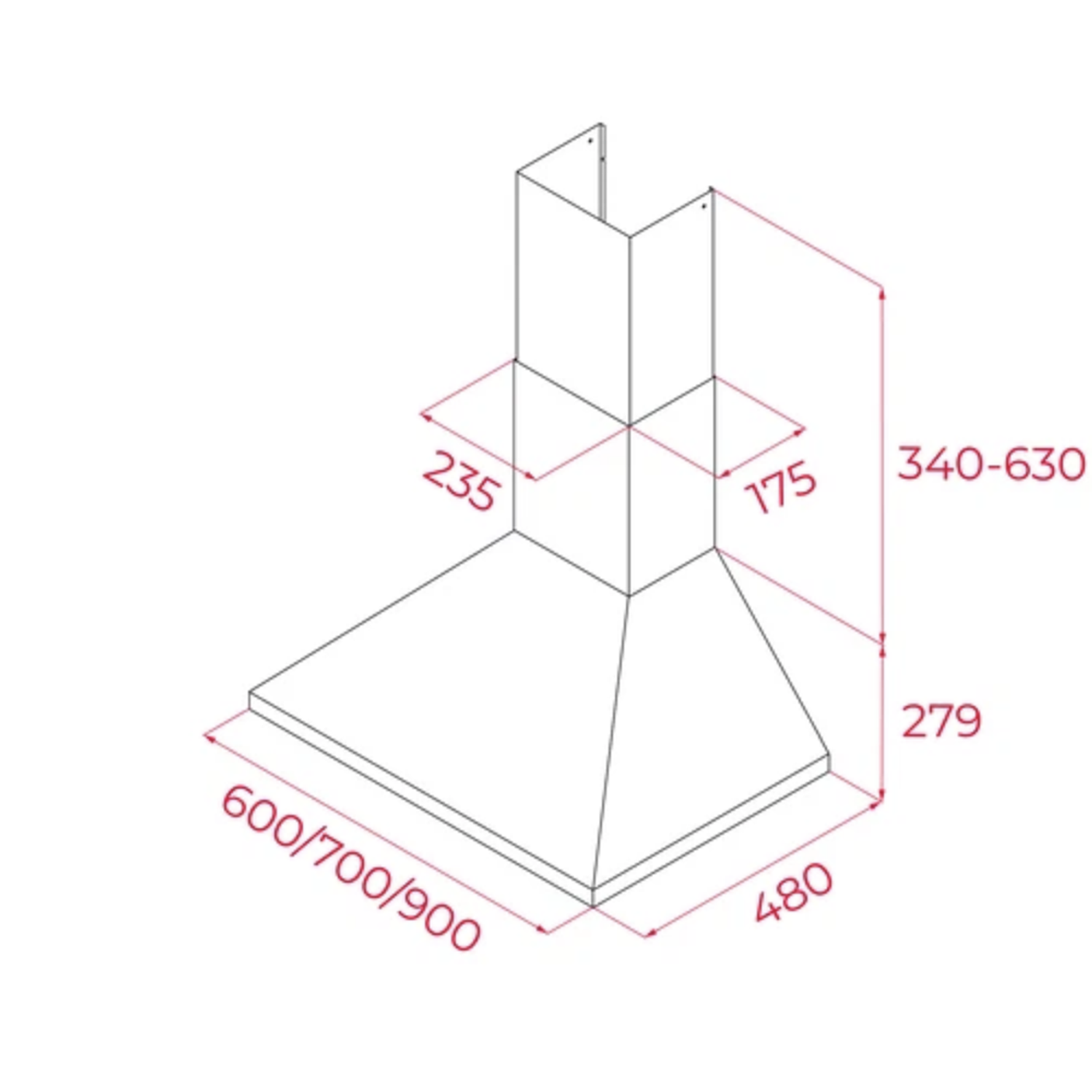 DBB 90 Campana piramidal de pared 90 cm Acero inoxidable TEKA 3