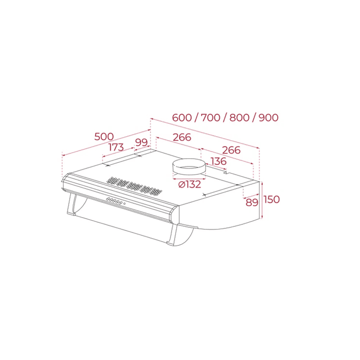 C 9420 Campana Clásica integrada 90 cm Acero inoxidable TEKA 4