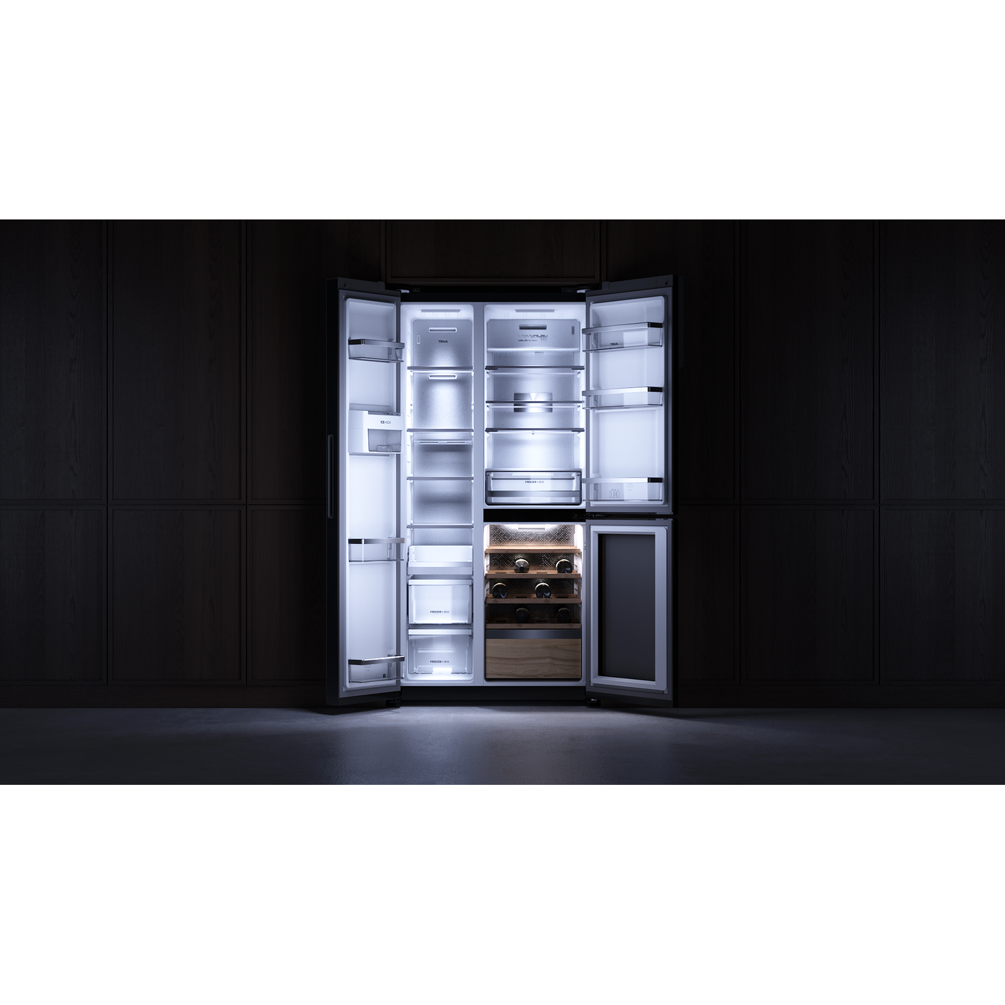 Frigorífico Side by Side Teka RLF 85950 GBK con Vinoteca Integrada • Cristal Negro 5