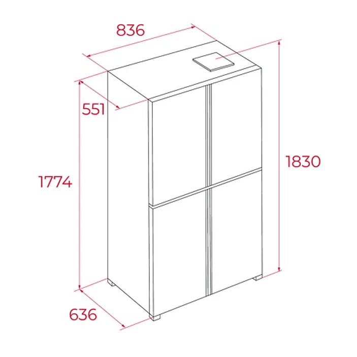 Frigorífico Americano 4 Puertas Teka RMF 75820 GBK • Cristal Negro • Inverter 6