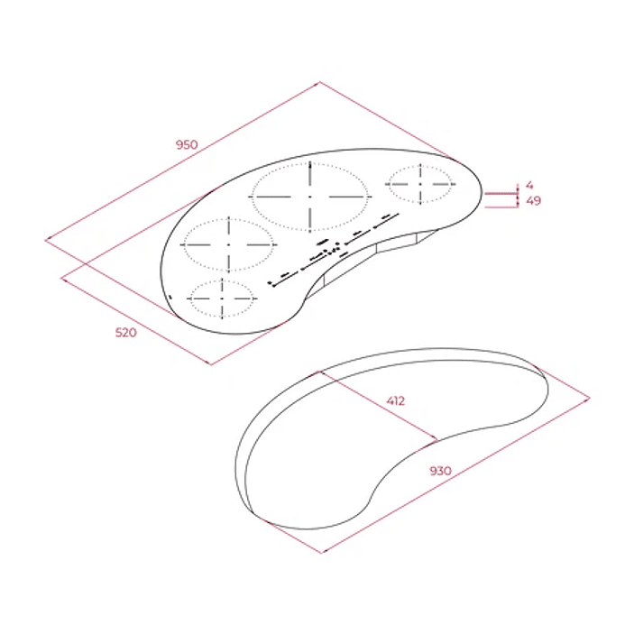 Placa de Inducción Teka IKC 94628 MST BK • 95 cm • Sensores de Temperatura 7
