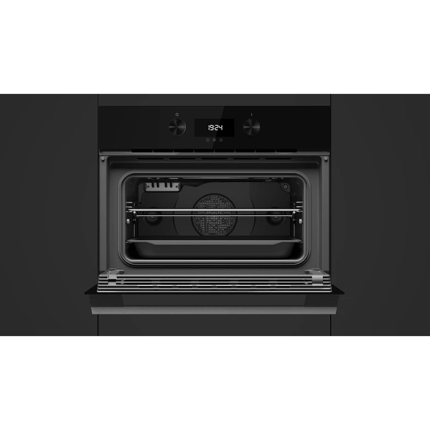 Horno + Microondas Teka HLC 8440 C FBK • 45 cm • Cristal Full Black • SurroundTemp 7