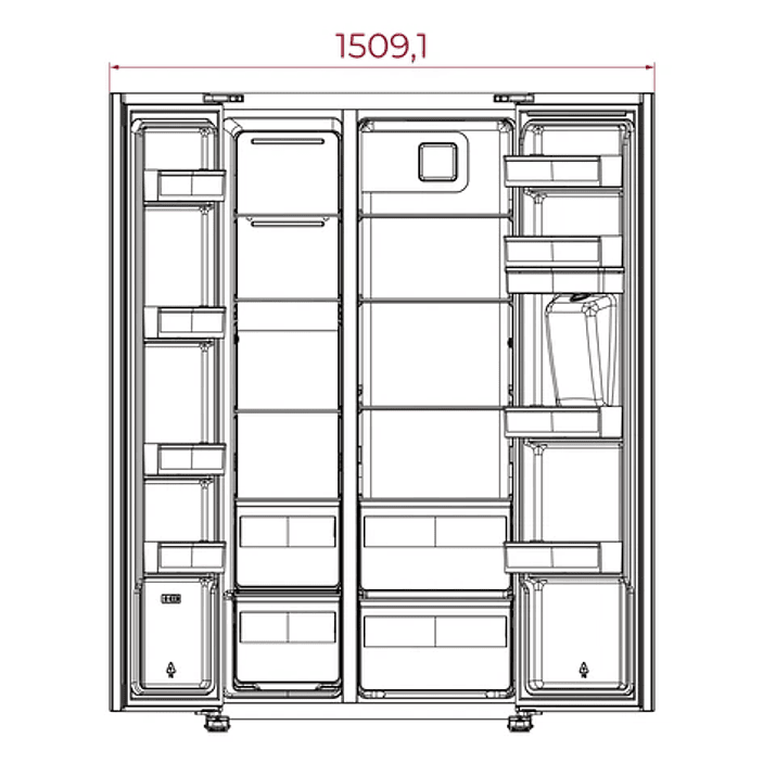 Frigorífico Americano Teka RLF 74930 SS • Side by Side • Dispensador de Agua • Motor Inverter 6