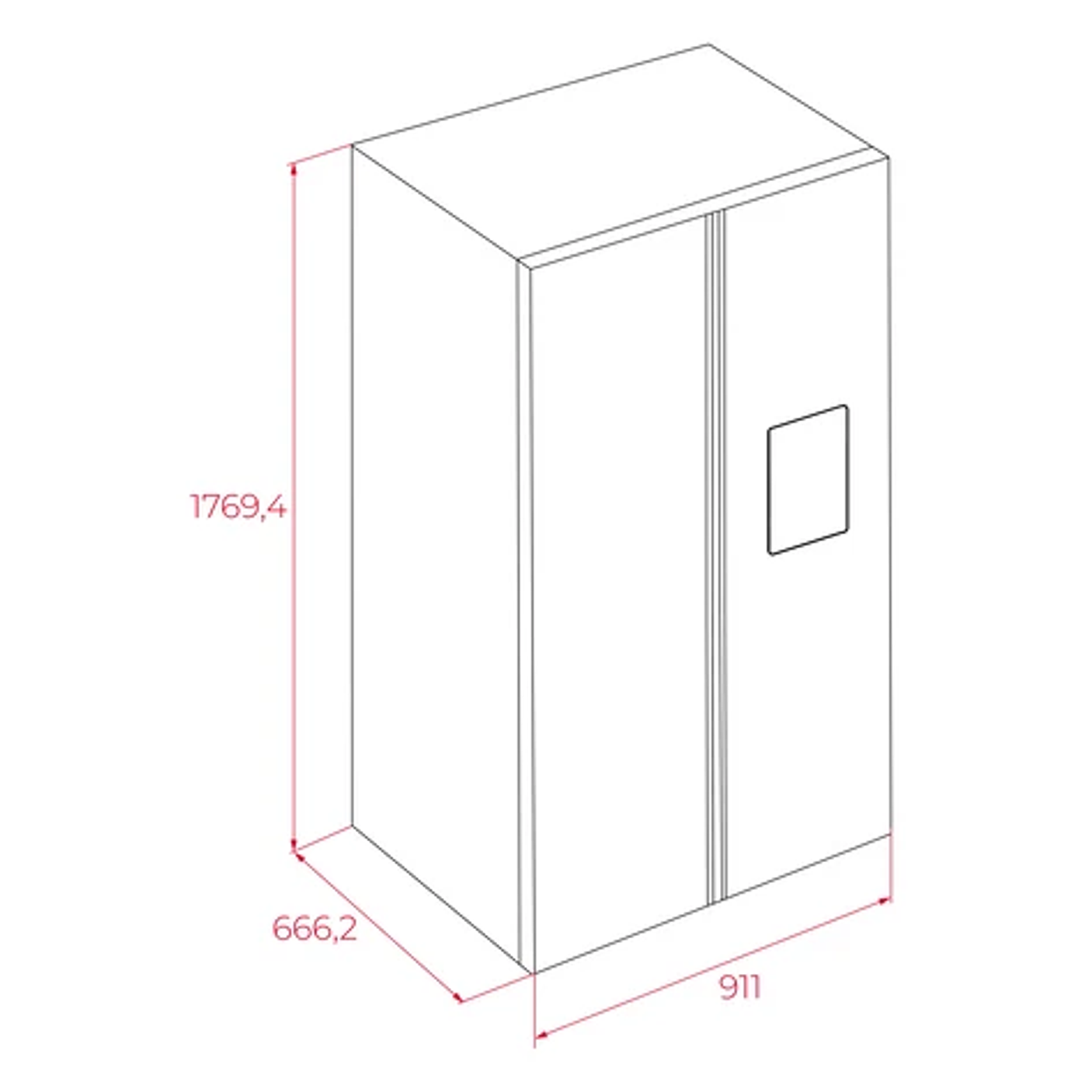 Frigorífico Americano Teka RLF 74930 SS • Side by Side • Dispensador de Agua • Motor Inverter 12