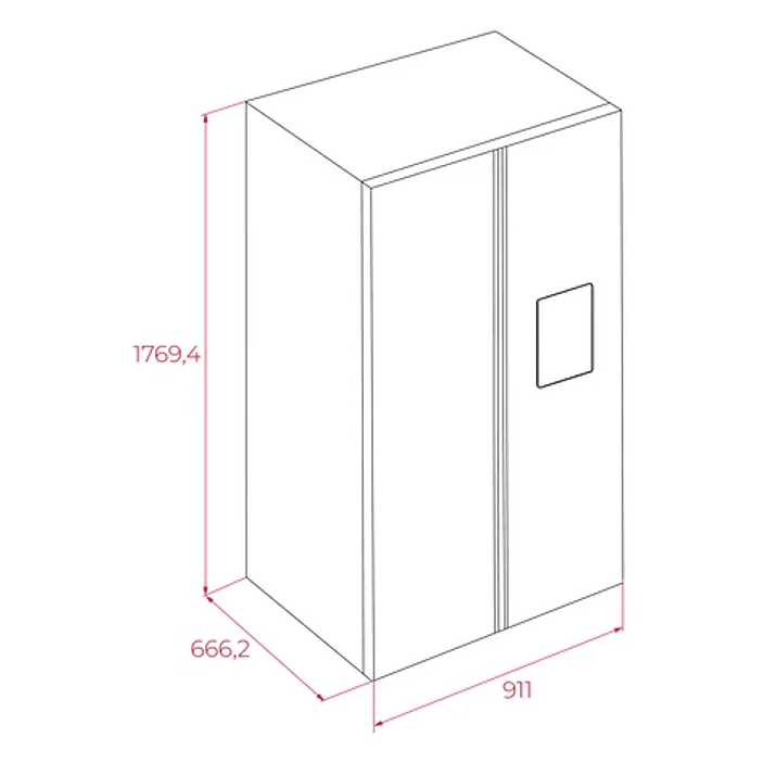 Frigorífico Americano Teka RLF 74930 SS • Side by Side • Dispensador de Agua • Motor Inverter 12