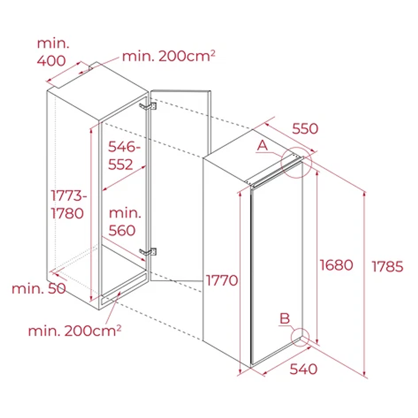 Congelador Integrable Teka RSF 73385 FI • Clase D • No Frost • 177 cm 10