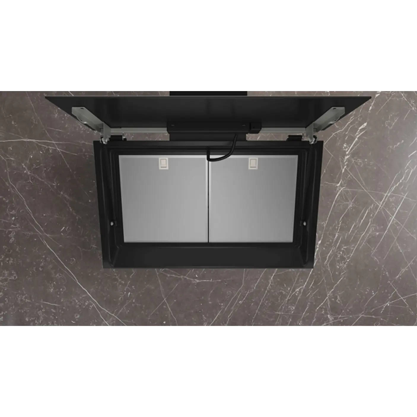 iQ500 Campana decorativa de pared 80 cm Cristal negro, Negro 2