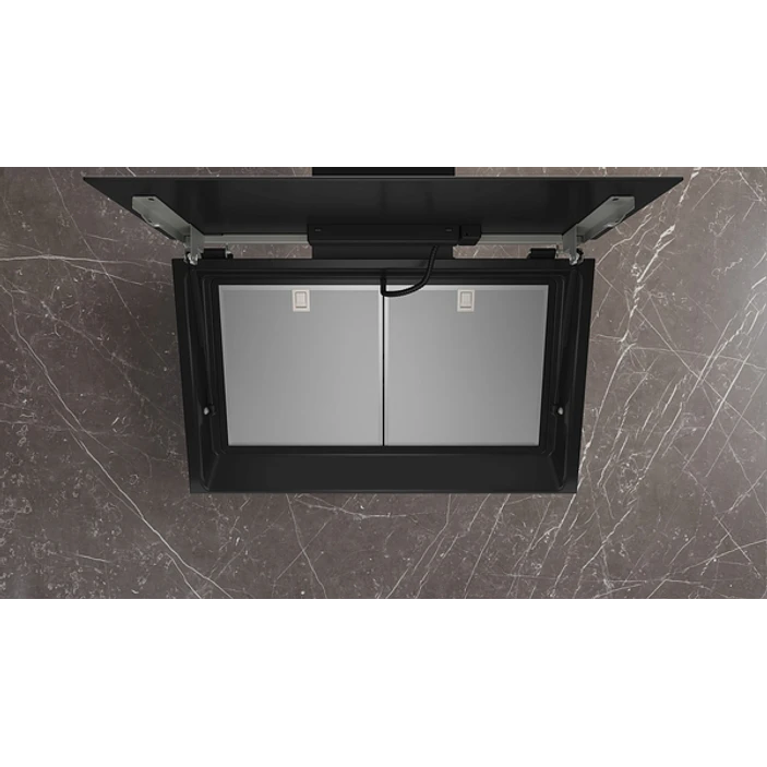 iQ500 Campana decorativa de pared 80 cm Cristal negro, Negro 2