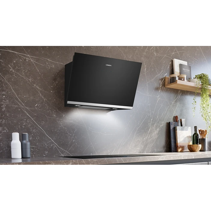 iQ500 Campana decorativa de pared 80 cm Cristal negro, Negro 6