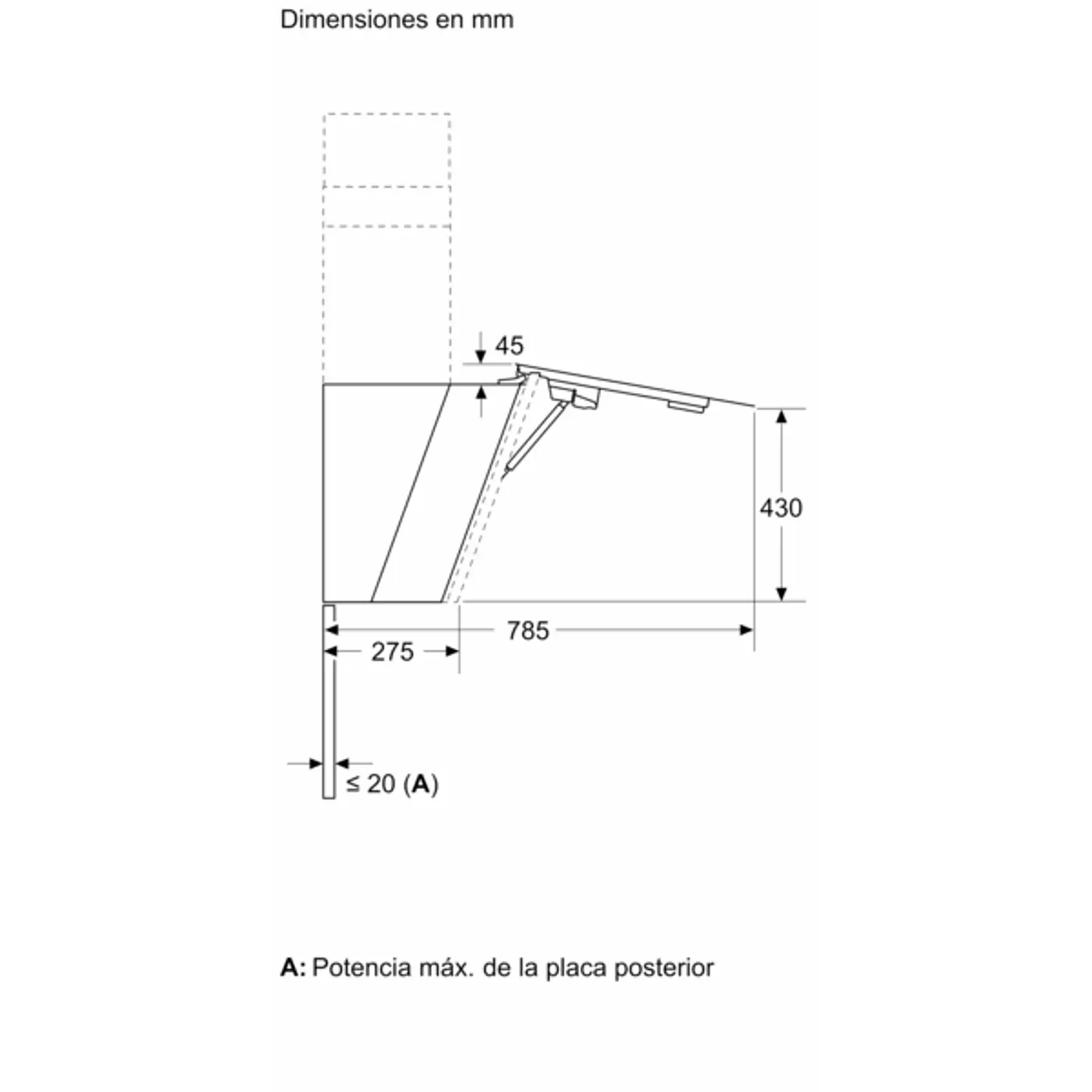 iQ500 Campana decorativa de pared 80 cm Cristal negro, Negro 7