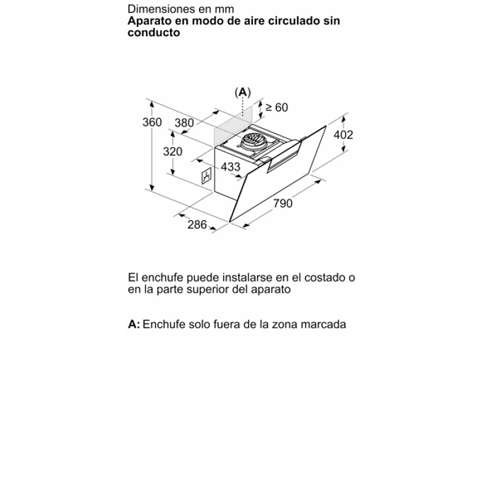 iQ300 Campana decorativa de pared 80 cm Cristal negro, Negro 9