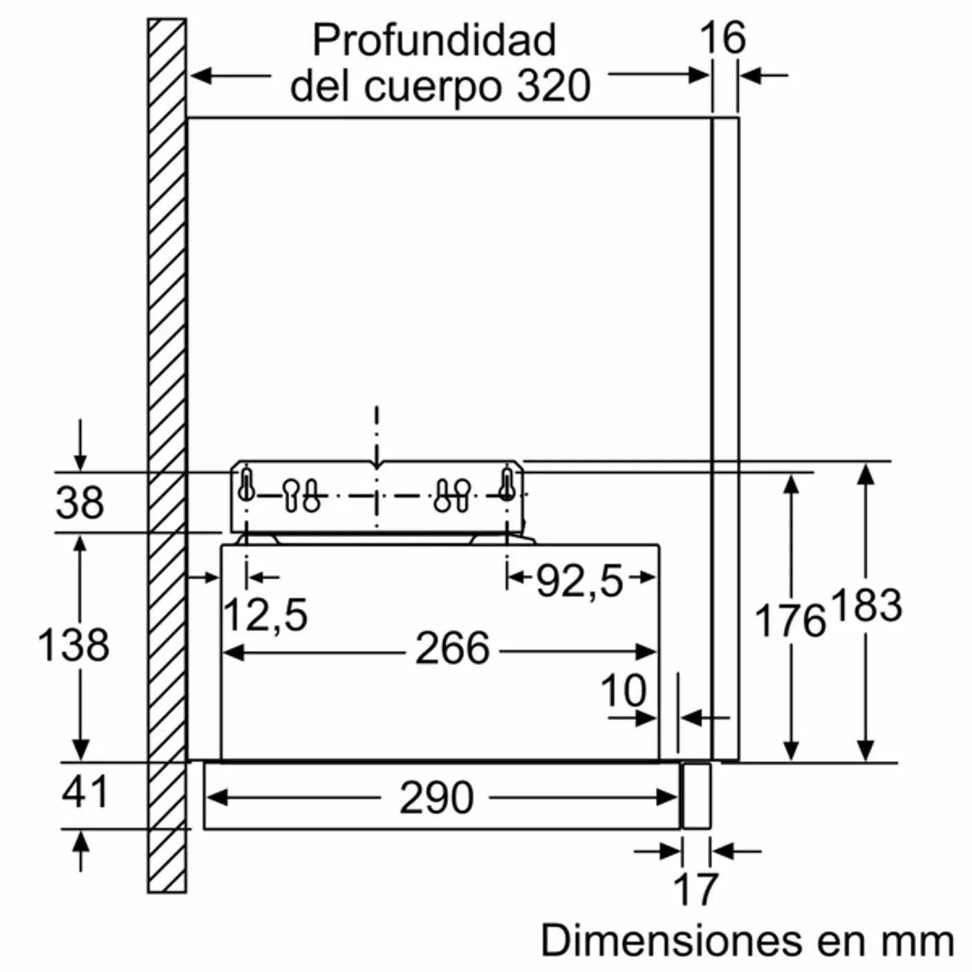 iQ100 Campana telescópica 60 cm Plata Metalizado 12