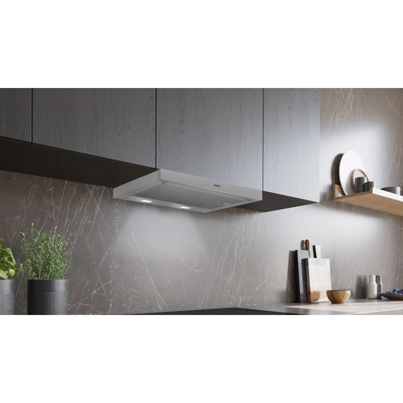 iQ100 Campana telescópica 60 cm Plata Metalizado 5