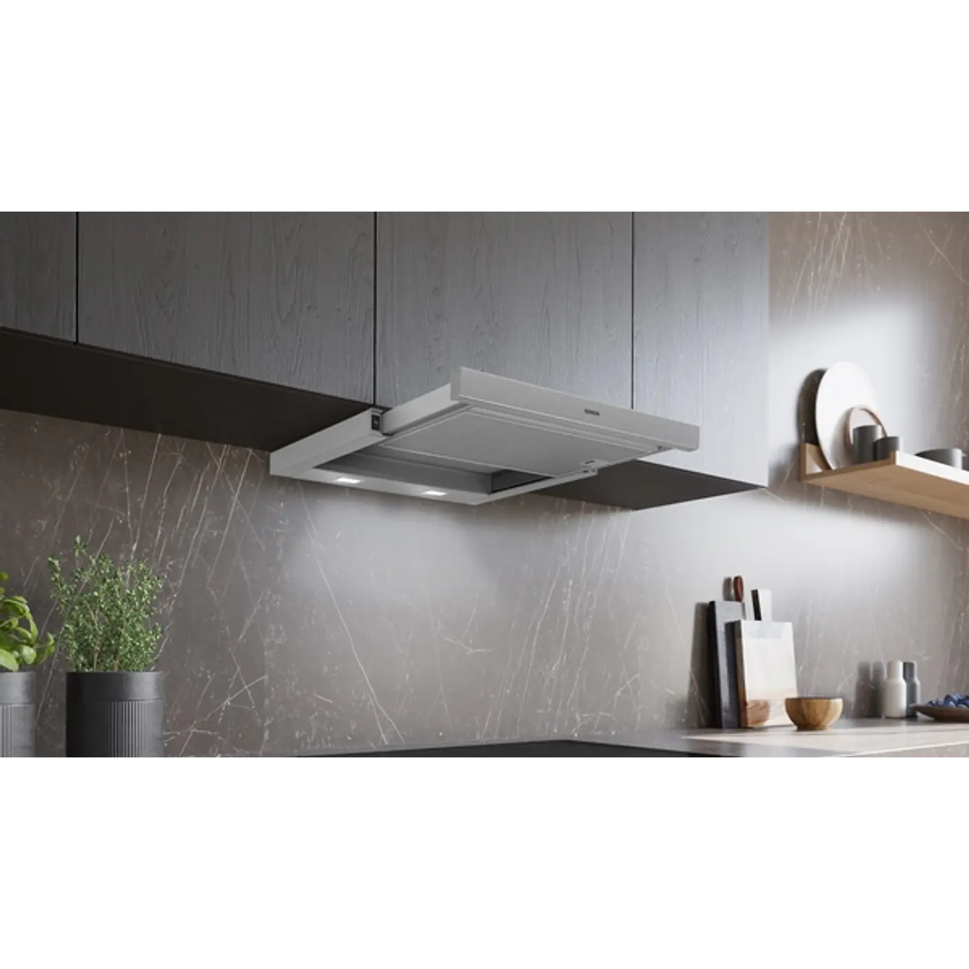 iQ100 Campana telescópica 60 cm Plata Metalizado 6