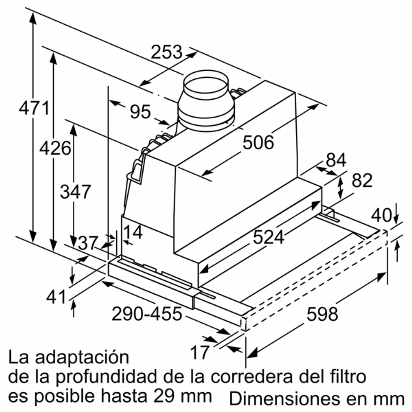 iQ300 Campana telescópica 60 cm Plata metalizado 14