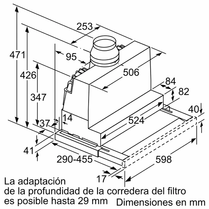 iQ300 Campana telescópica 60 cm Plata metalizado 14