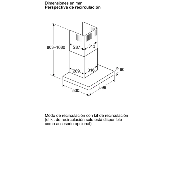 iQ500 Campana decorativa de pared 60 cm Acero mate antihuellas 8