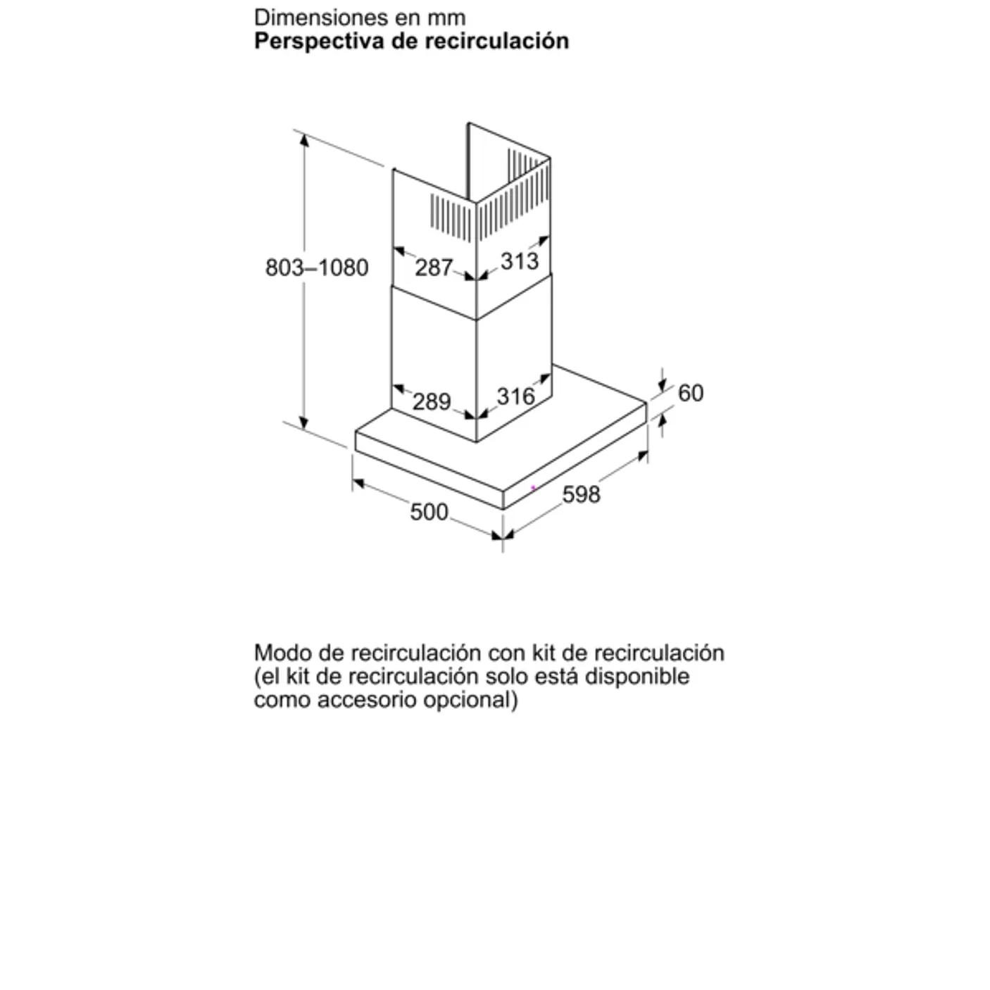 iQ500 Campana decorativa de pared 60 cm Negro mate 7