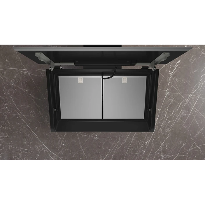 iQ700 Campana decorativa de pared 90 cm Cristal negro, Negro 2