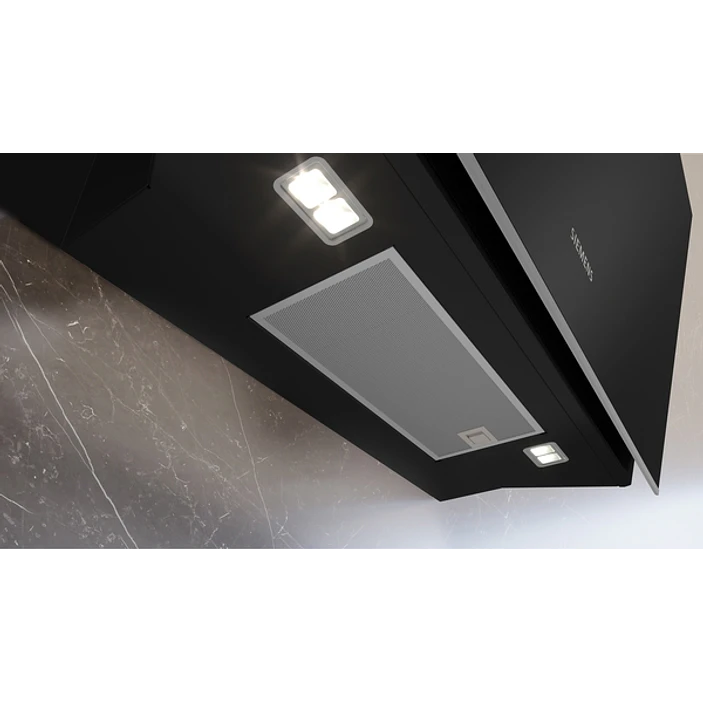 iQ700 Campana decorativa de pared 90 cm Cristal negro, Negro 3