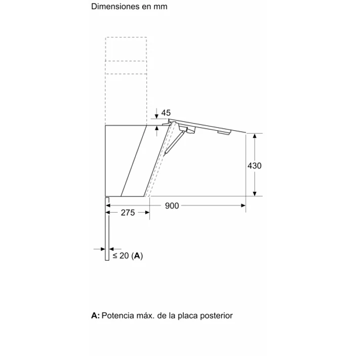 iQ700 Campana decorativa de pared 90 cm Cristal negro, Negro 13