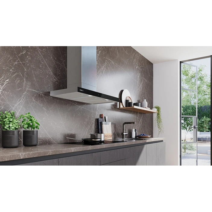 iQ500 Campana decorativa de pared 90 cm Acero mate antihuellas 5