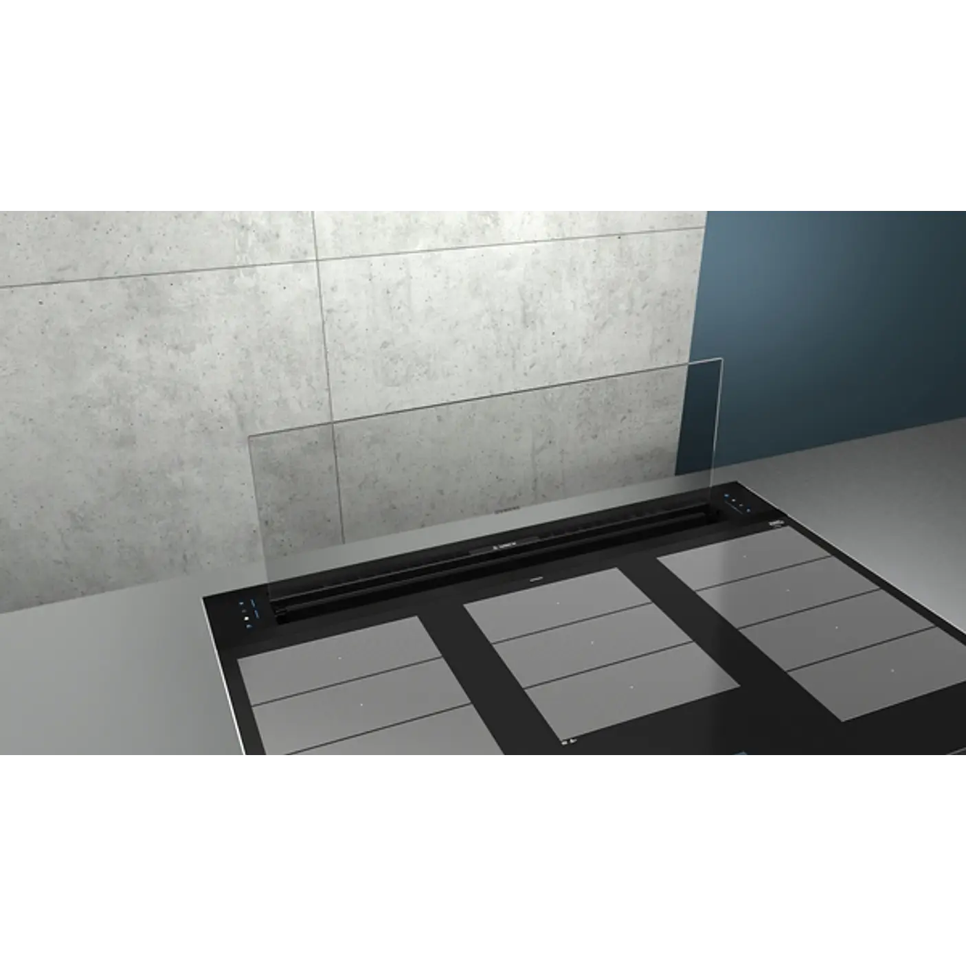 iQ700 Extractor de encimera telescópico 90 cm Cristal transparente, Negro 7