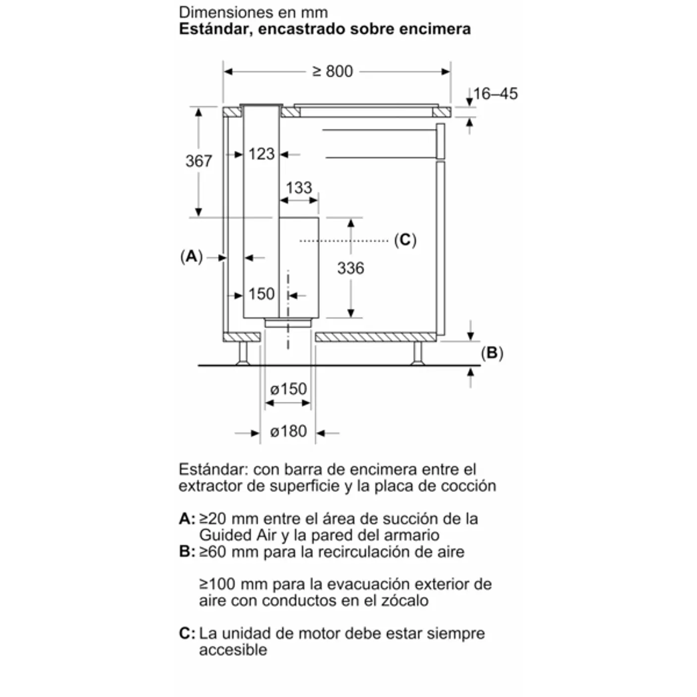 iQ700 Extractor de encimera telescópico 90 cm Cristal transparente, Negro 17