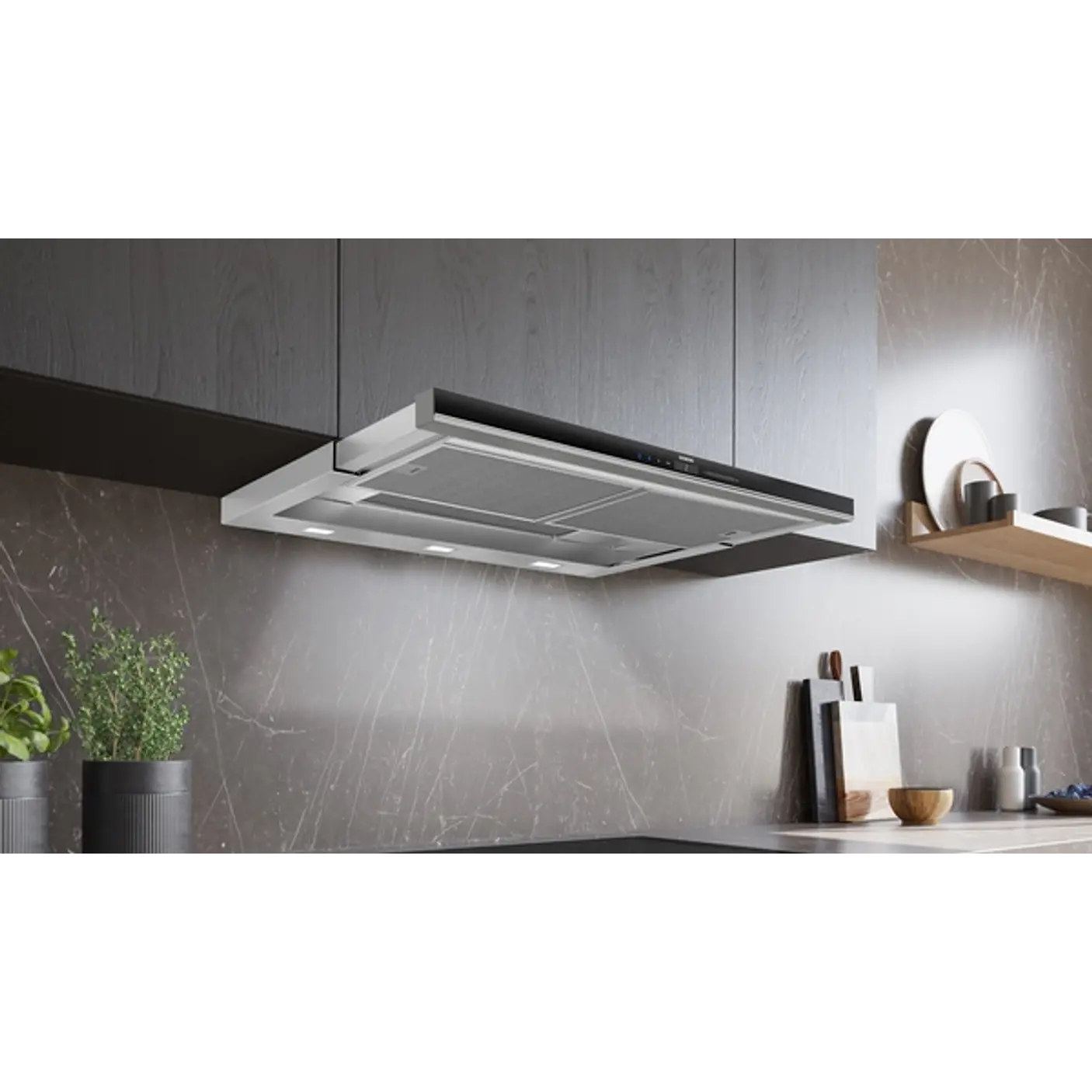 iQ700 Campana telescópica 90 cm Acero inoxidable 6