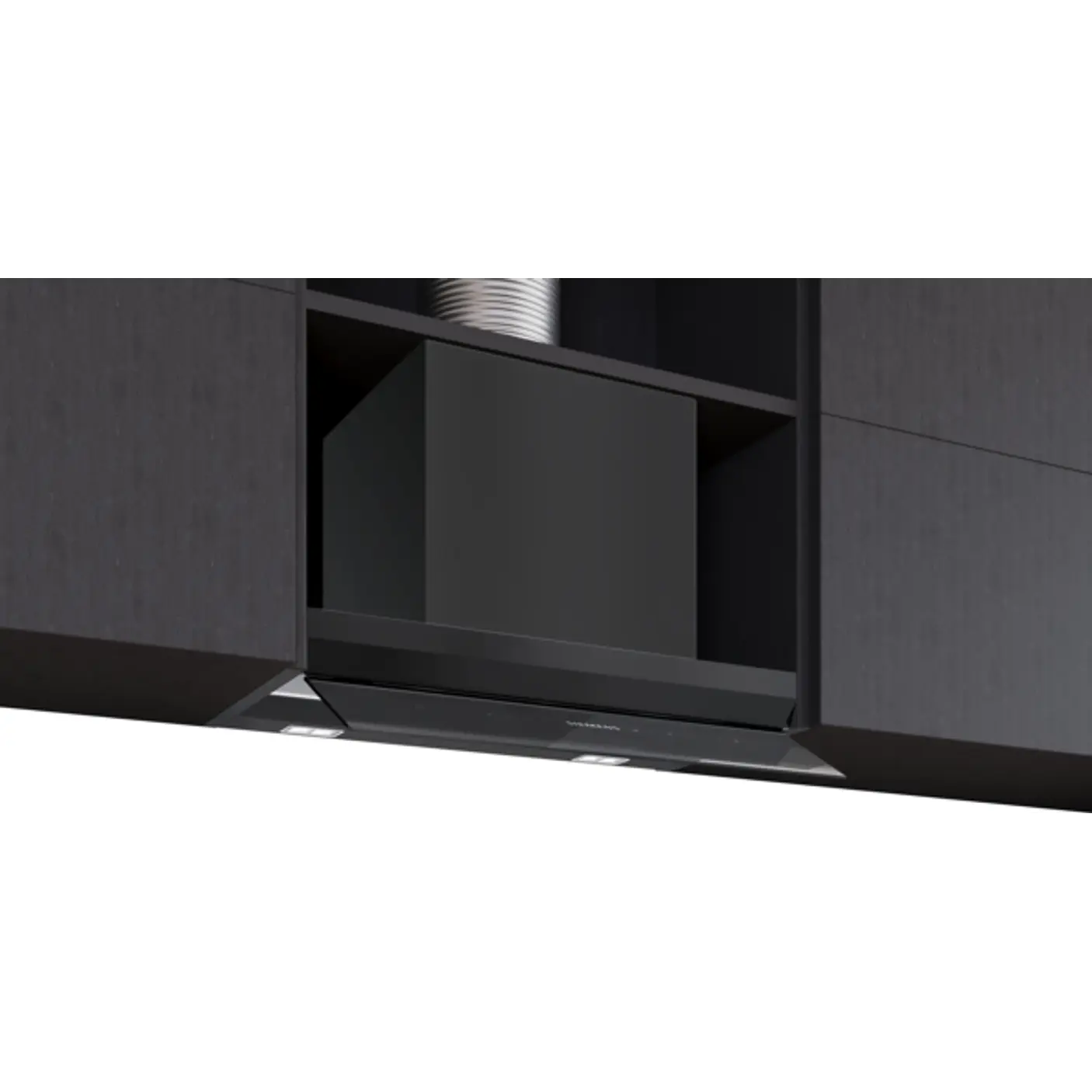 iQ700 Campana decorativa integrable 60 cm Cristal negro, Negro mate 2