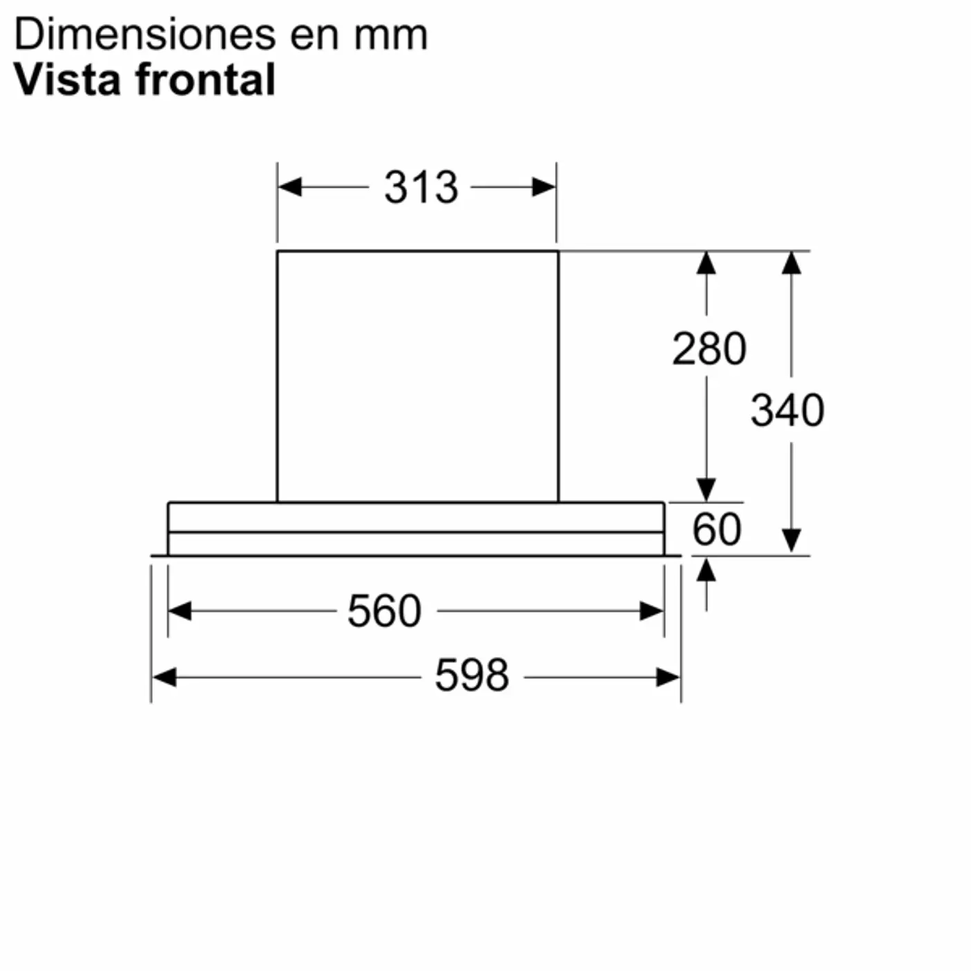 iQ700 Campana decorativa integrable 60 cm Cristal negro, Negro mate 10