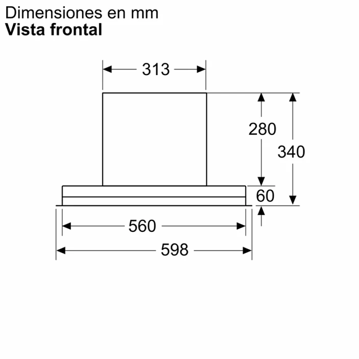 iQ700 Campana decorativa integrable 60 cm Cristal negro, Negro mate 10