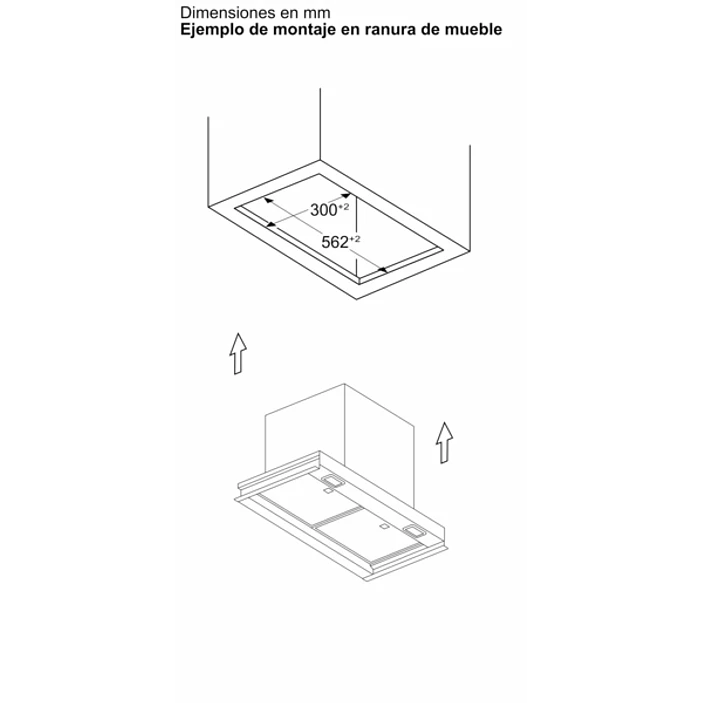 iQ700 Campana decorativa integrable 60 cm Cristal negro, Negro mate 16