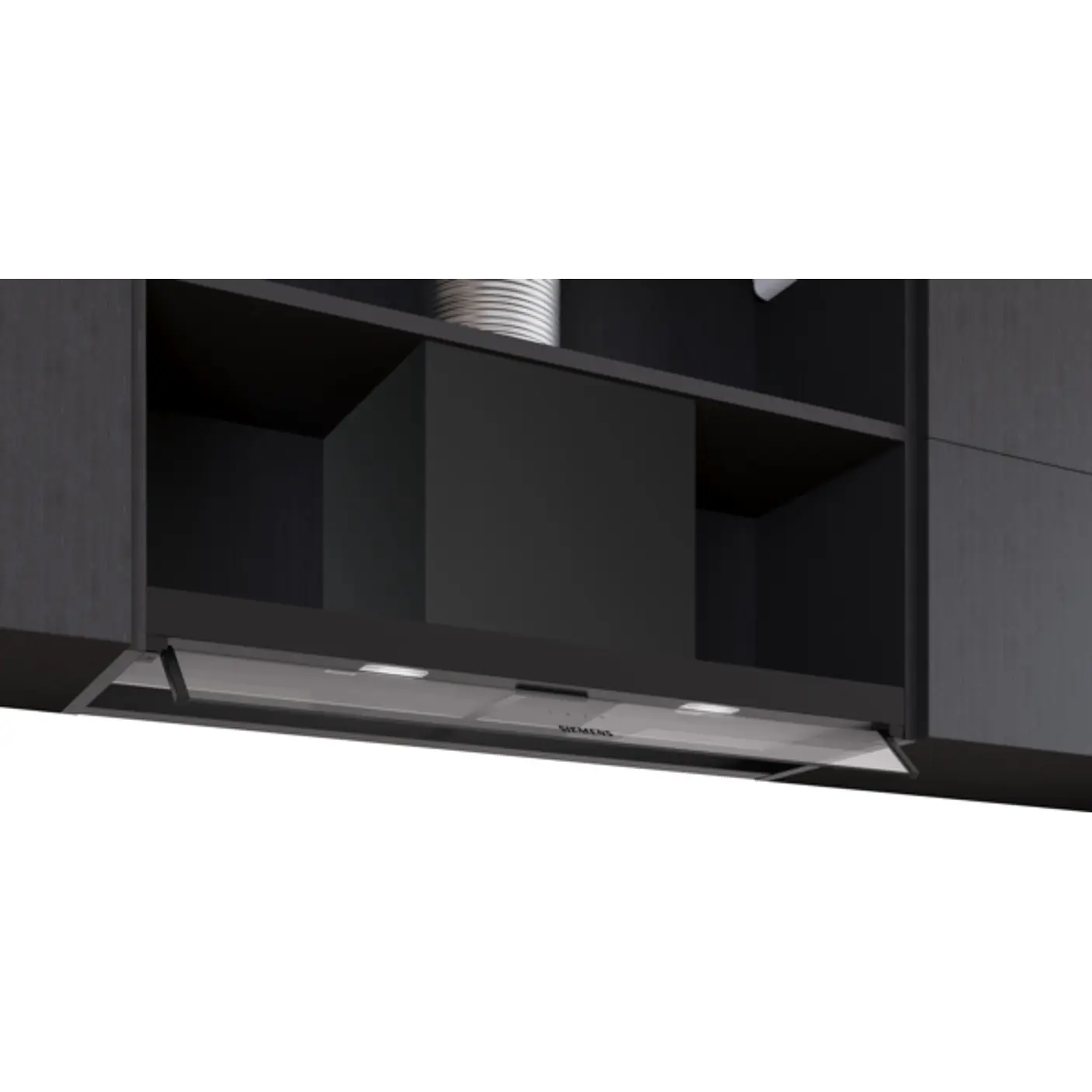 iQ300 Campana decorativa integrable 90 cm Cristal transparente, Negro mate 3