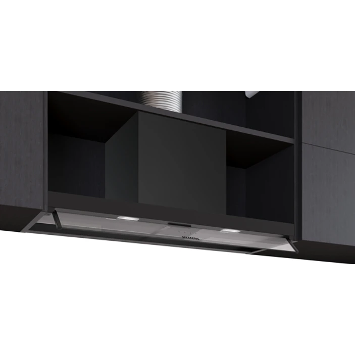 iQ300 Campana decorativa integrable 90 cm Cristal transparente, Negro mate 3