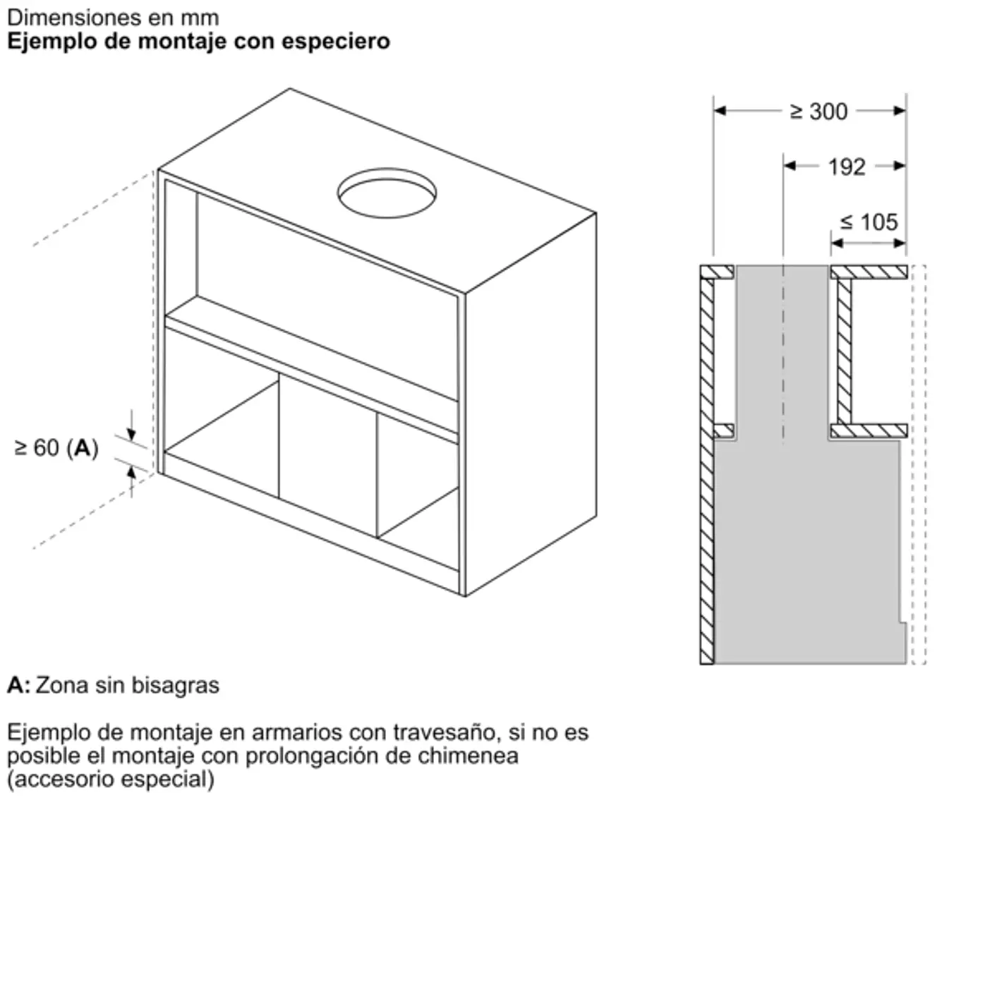 iQ300 Campana decorativa integrable 90 cm Cristal transparente, Negro mate 14