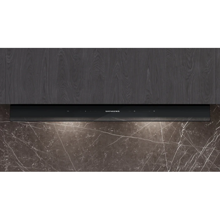 iQ500 Campana decorativa integrable 90 cm Cristal negro, Negro mate 1