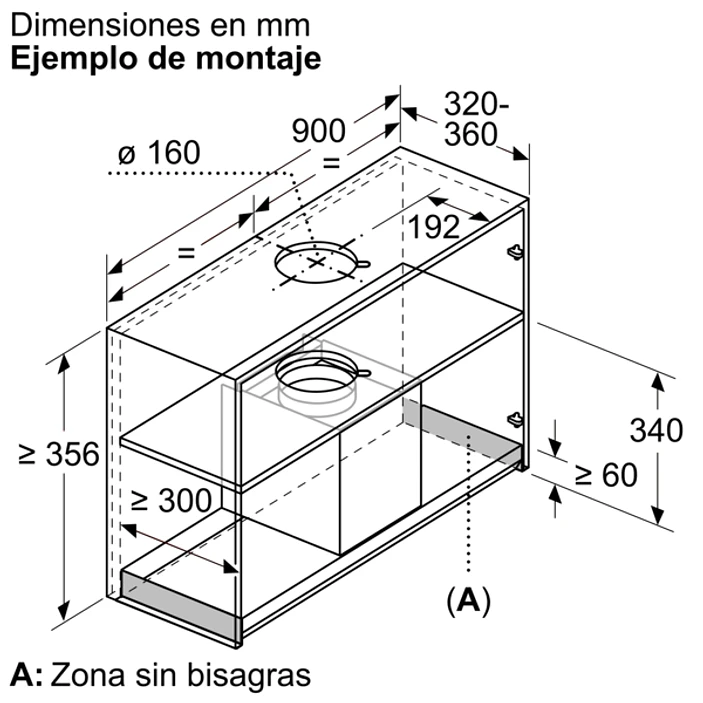 iQ500 Campana decorativa integrable 90 cm Cristal negro, Negro mate 15