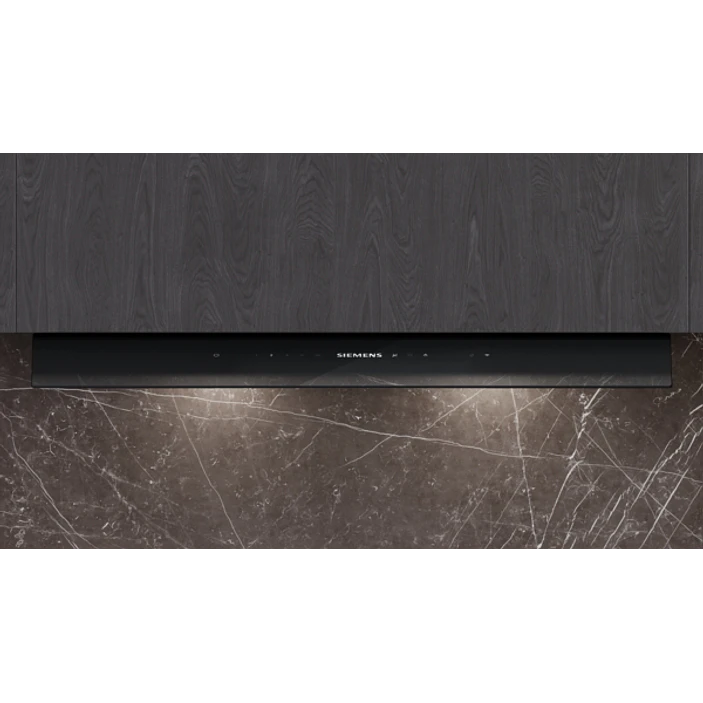 iQ700 Campana decorativa integrable 90 cm Cristal negro, Negro mate 1