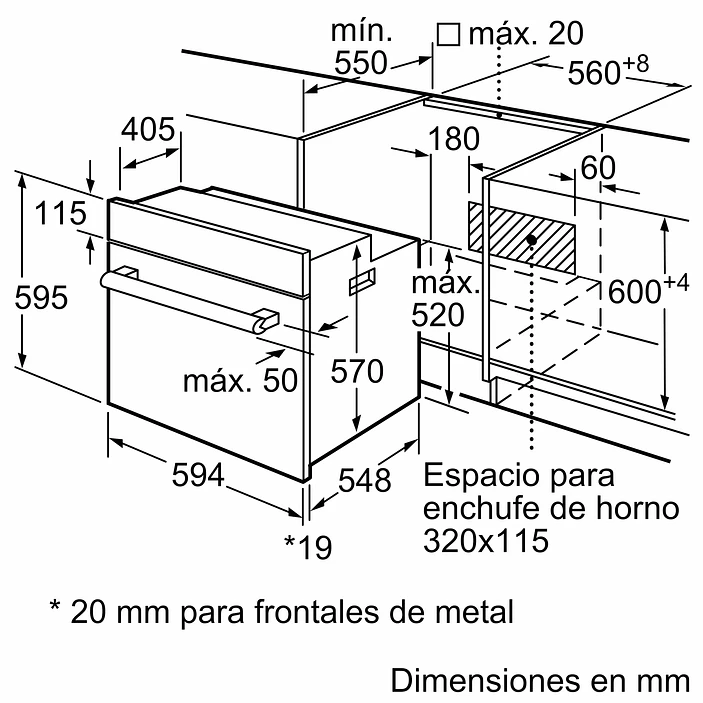 Horno Empotrable BALAY Inox 60x60 · 3HB1000X0 6