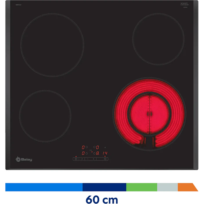 Placa Vitrocerámica BALAY Negra 60 cm Sin Perfiles · 3EB721LR 4