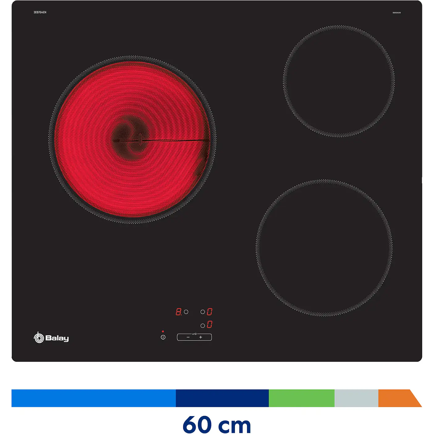 Placa Vitrocerámica BALAY Negra 60 cm Sin Perfiles · 3EB764EN 4