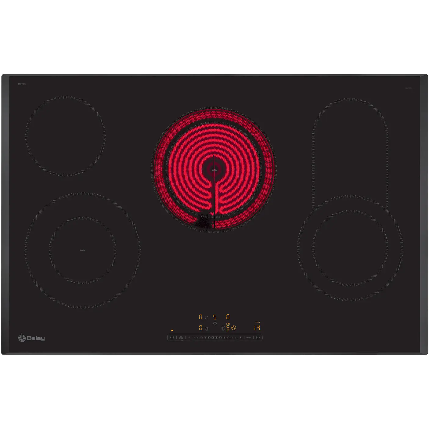 Placa Vitrocerámica BALAY Negra 80 cm Sin Perfiles · 3EB786LQ 1