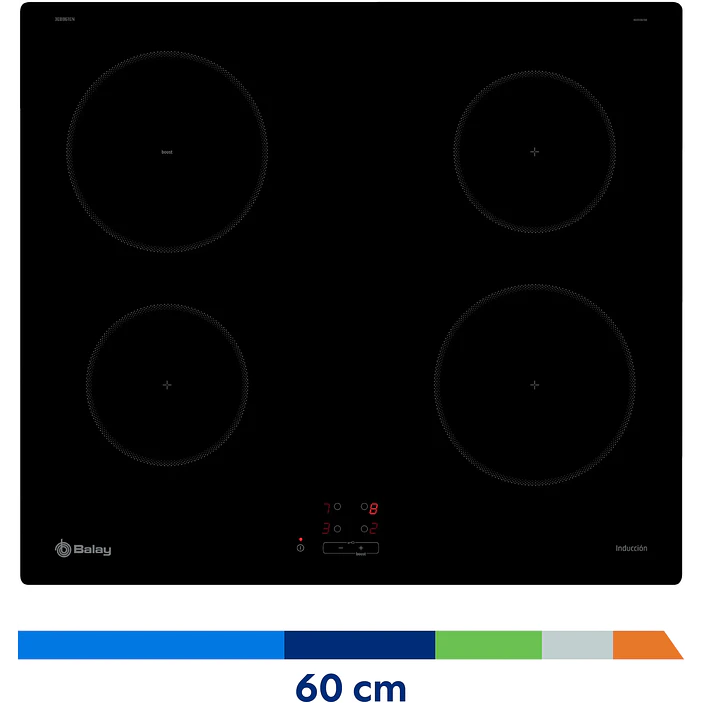 Placa de Inducción BALAY Negra 60 cm Sin Perfiles · 3EB861EN 4