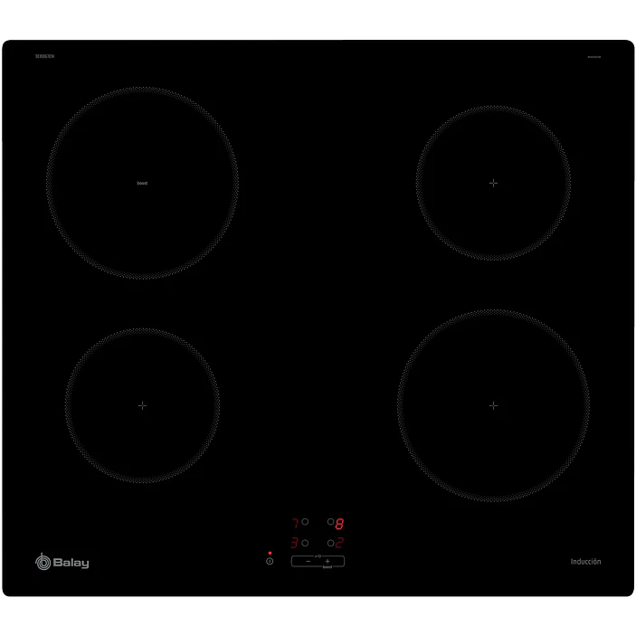 Placa de Inducción BALAY Negra 60 cm Sin Perfiles · 3EB861EN 1