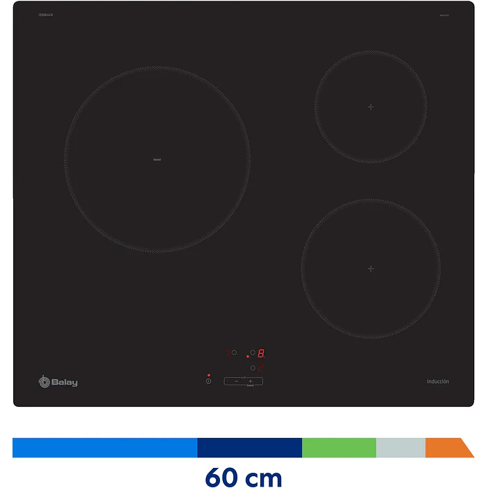 Placa de Inducción BALAY Negra 60 cm Sin Perfiles · 3EB864EN 4